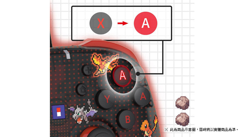 有線控制器 TURBO 青春版 (Pokemon Pixel Art 像素風 紅色, HORI)-5
