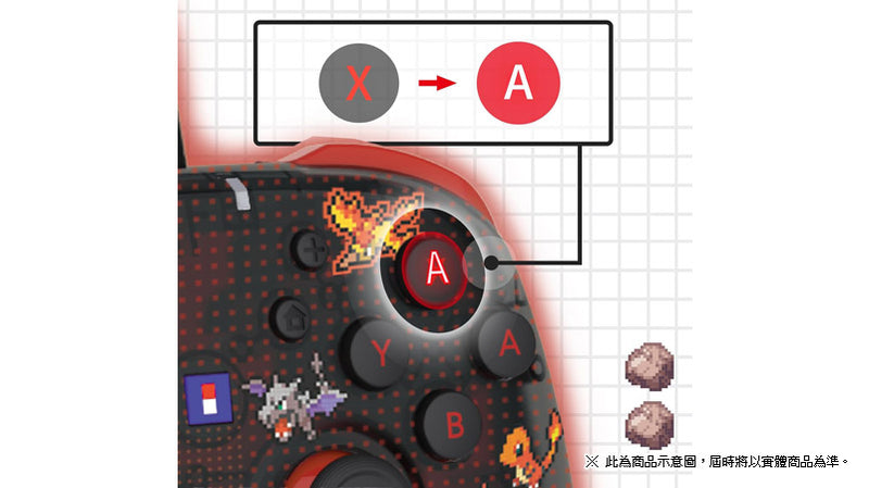 有線控制器 TURBO 青春版 (Pokemon Pixel Art 像素風 紅色, HORI)-5