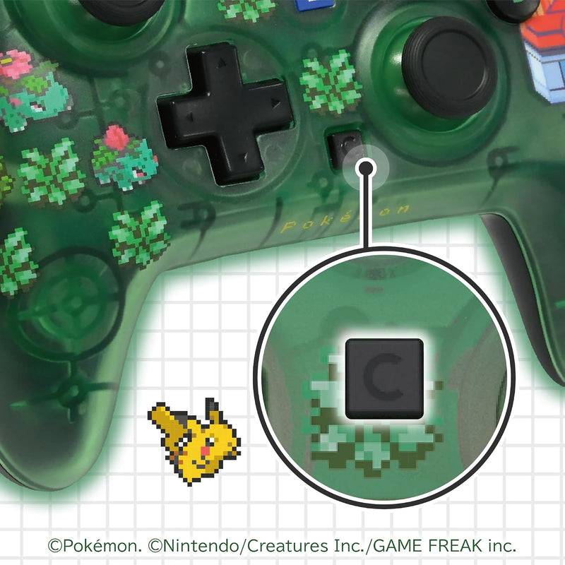 有線控制器 TURBO 青春版 (Pokemon Pixel Art 像素風 綠色, HORI)-6