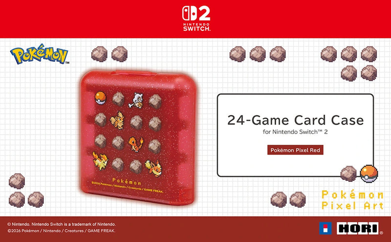 24-Game Card Case for Nintendo Switch 2 (Pokemon Pixel Red, HORI)-1