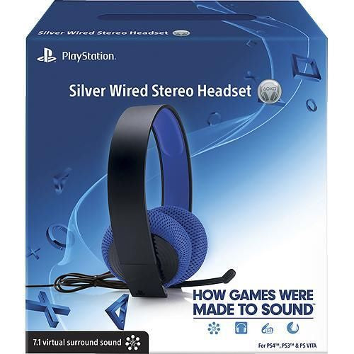 SONY Silver Wired 7.1 Virtual Stereo Headset with Mic
