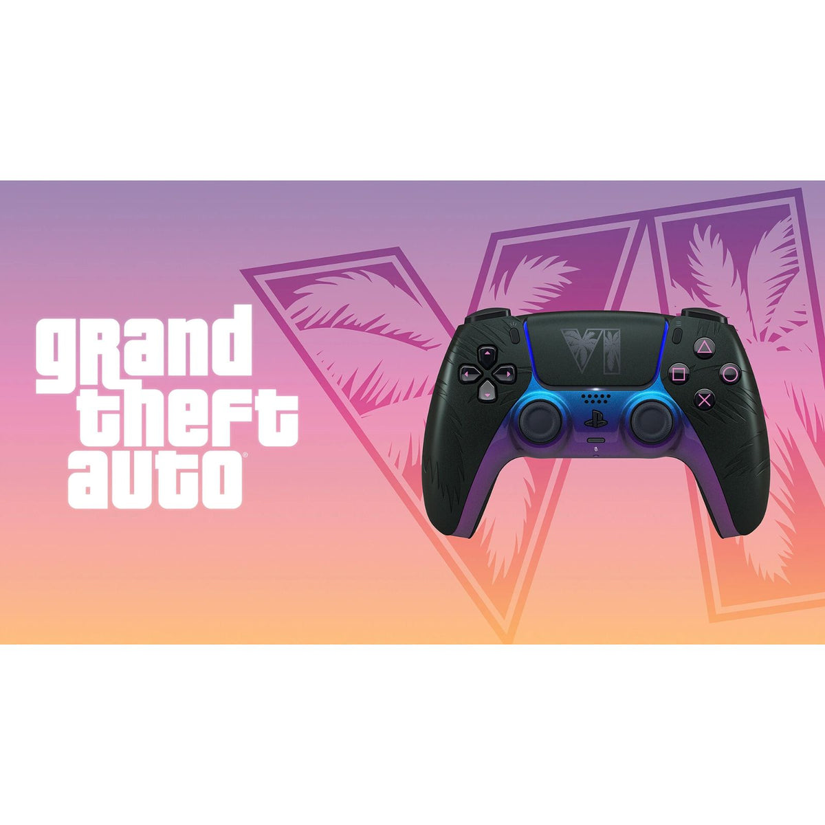 Dual Sense 无线手柄 (侠盗猎车手VI GTA6,  黑色限量版)-6