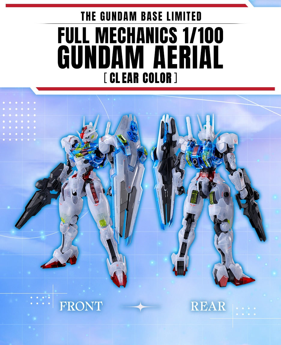 BANDAI FM 1/100 水星之魔女 風靈高達模型 (彩色透明版) [GUNDAM BASE 限定版]-3