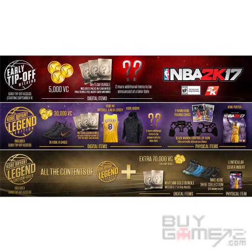 NBA 2K17 (Kobe Bryant Legend Edition Gold) HK Limited