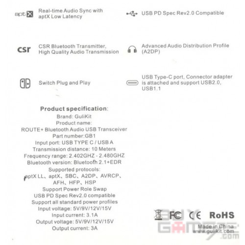 Gulikit Route Air + Pro Bluetooth Audio USB Transceiver Hong Kong
