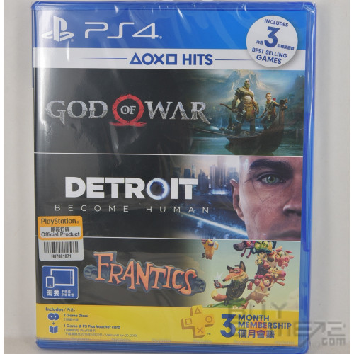 Three Games Package (God of War + Detroit + Frantics with 3 month membership) Hong Kong