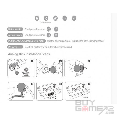 7 in 1 Fighting Stick Mini for PS4 / Switch / XBox One (DOBE) NIL