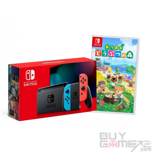 Switch主機 + 動物森友會遊戲 (香港行貨, 優惠套裝) 買Game2限定版