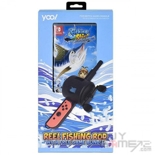 Reel Fishing Rod Bundle with Fishing Star World Tour for Nintendo