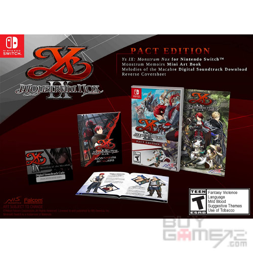 Ys IX: Monstrum NOX (Pact Edition) US Special version