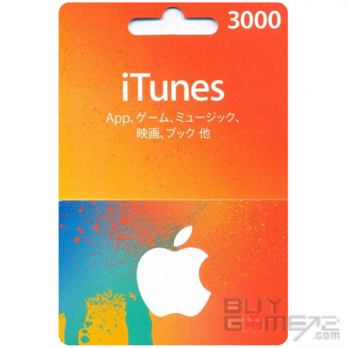 日本iTunes Gift Card 3000 YEN 日本版
