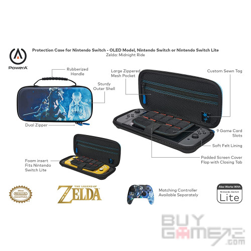 NS) Switch/ Switch Lite Midnight Ride Zelda 限定版薄身機套(PowerA
