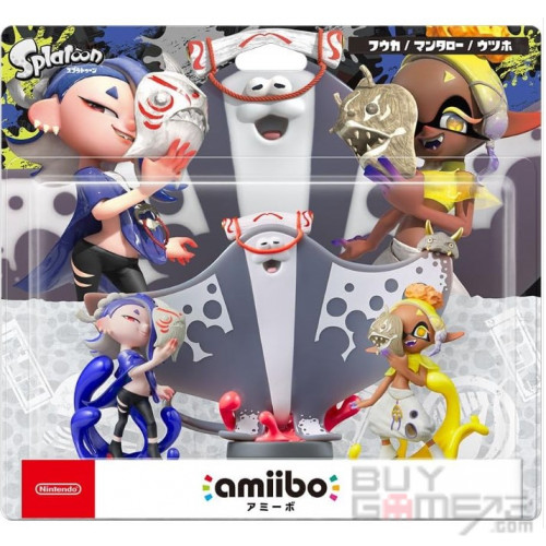Amiibo Figure: Triple Pack-Utsuho + Fuuka + Mantarou (Splatoon 3) Japanese