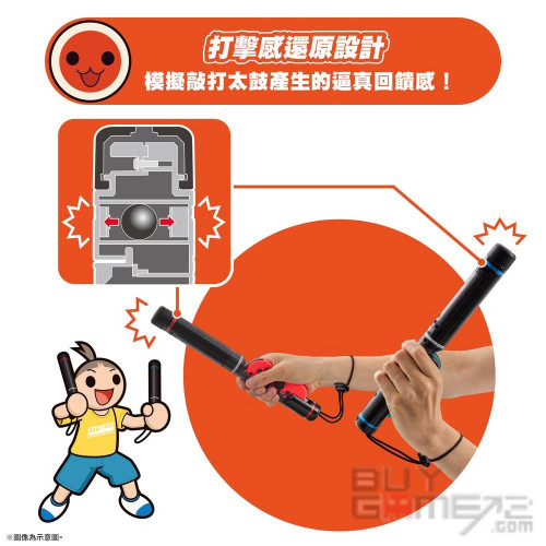 Taiko no Tatsujin Fit Drumsticks Controller for Joy-Con (BANDAI) Hong Kong