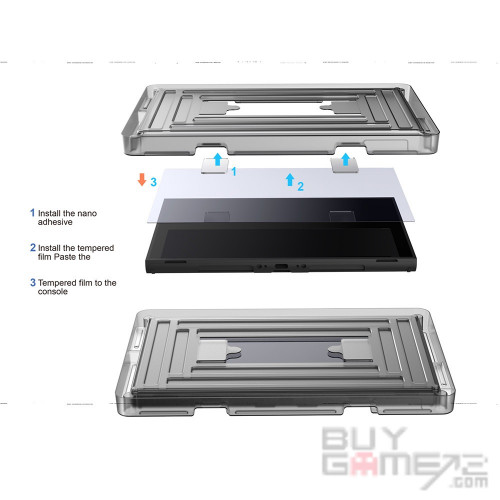9H 超硬質濾藍光玻璃保護貼 (2張) + 自動張貼神器 (DOBE) 香港版