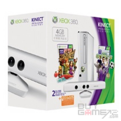 XBox 360 Slim 4GB Console with Kinect Special Bundle (White) Hong Kong